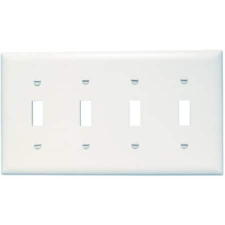 Wht 4G 4Tog Wall Plate